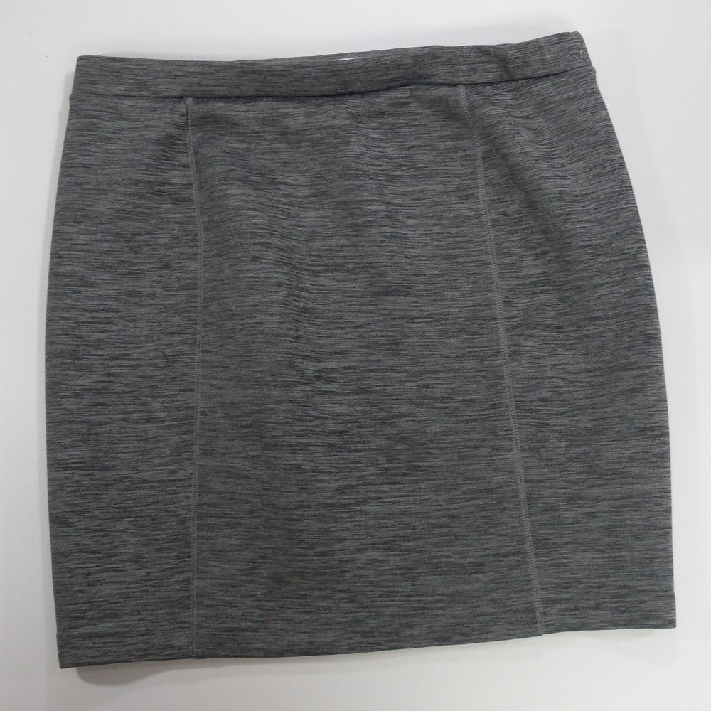ELLE brand Super stretch mini skirt gray unlined thick fabric size XXL